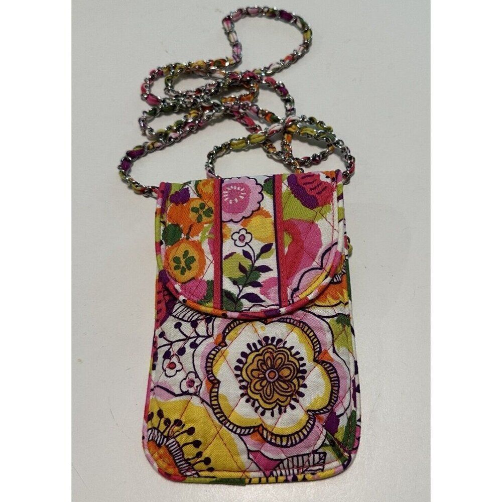 Vera Bradley Mini Crossbody Wallet Cell Phone Clementine